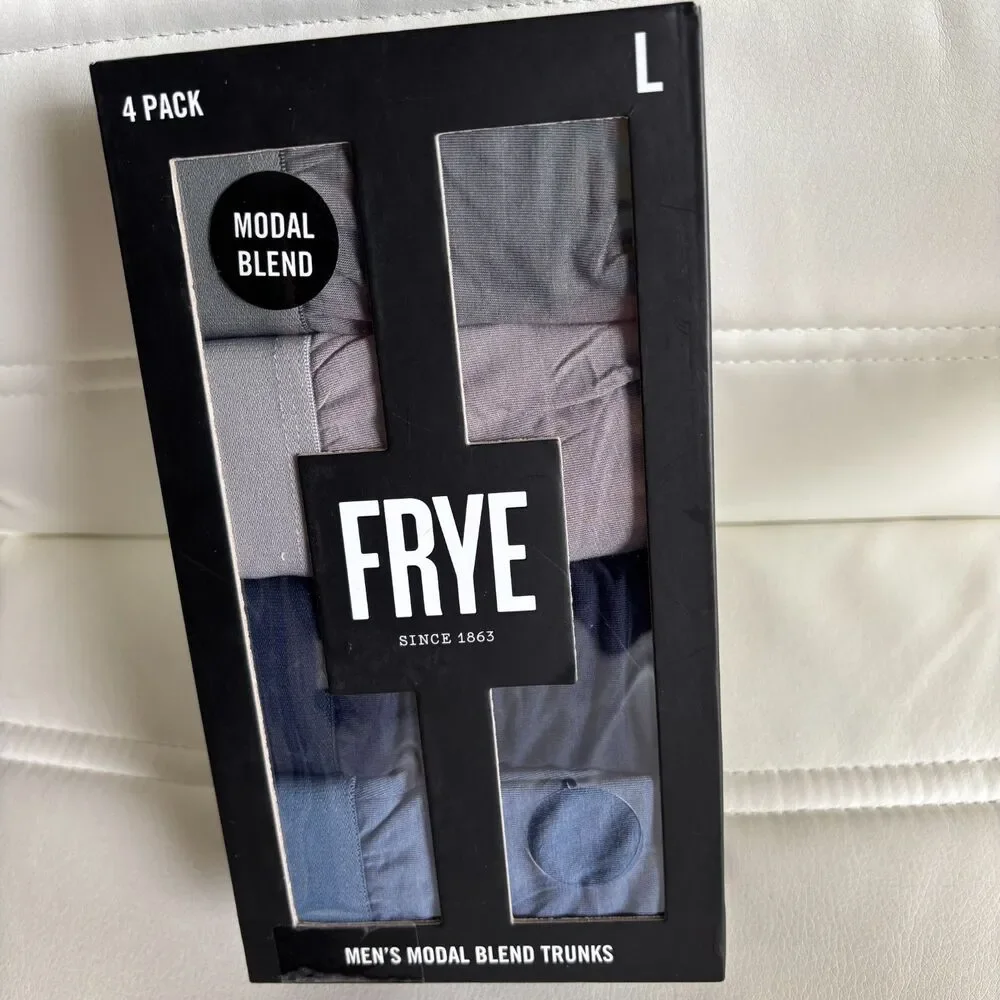 FRYE Men's 95% Modal Blend Trunks 4 Pack Size L 36-38 Boxer Briefs NEW